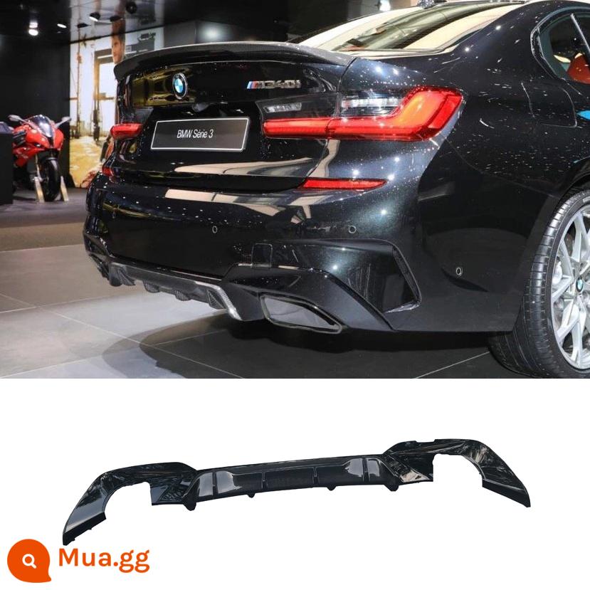 Thích hợp cho BMW 3 series mới sửa đổi môi sau bằng sợi carbon Môi sau G20G28325i môi sau bằng sợi carbon MP từ 20 đến nay - MP model màu đen giữa ướt carbon miệng vuông, xin lưu ý nếu cần miệng tròn