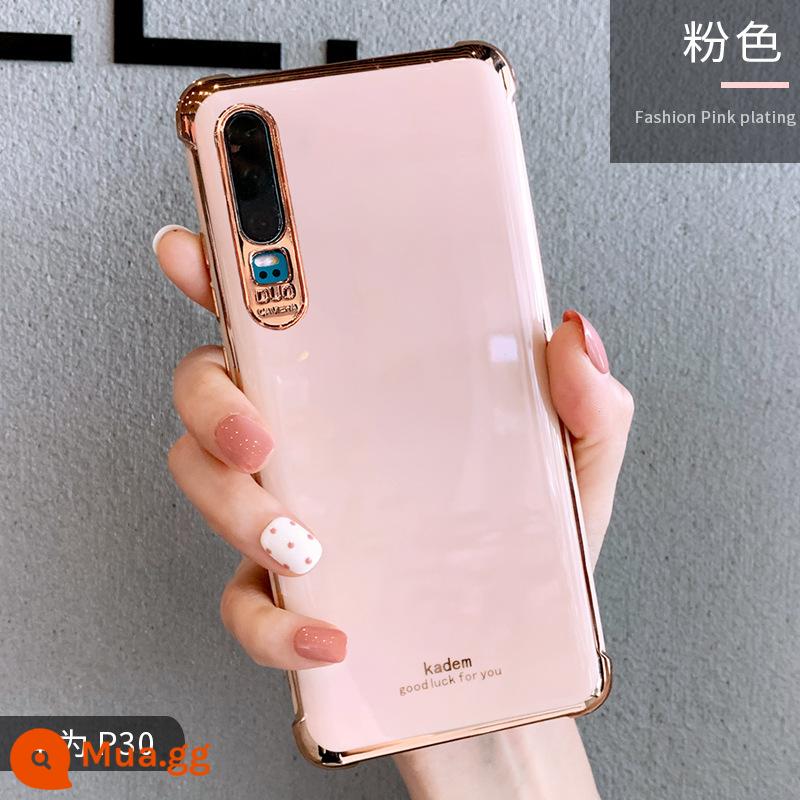 Thích hợp cho giao hàng bình thường trên vỏ bảo vệ điện thoại di động p30pro túi khí toàn diện chống rơi p30 vỏ bảo vệ silicon mềm 30pro - Hồng