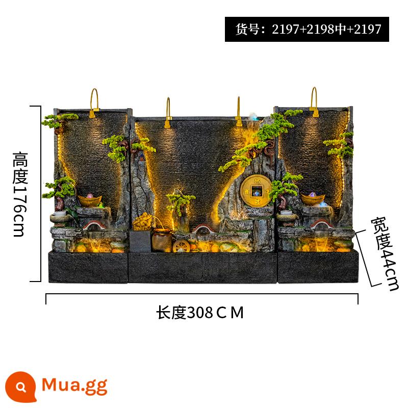 Đồi Rocked và Fountain Water Water Wall Wall - Ba sự kết hợp may mắn