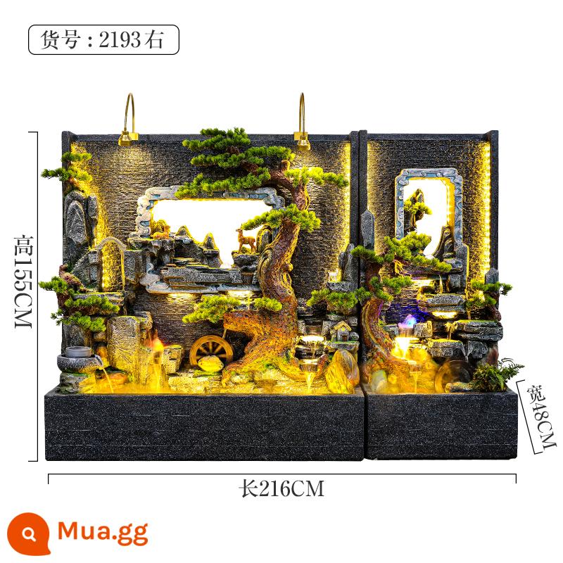 Đồi Rocked và Fountain Water Water Wall Wall - Tím đậm 2193 phải 216*48*155