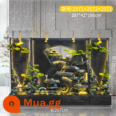 Đồi Rocked và Fountain Water Water Wall Wall - Phối màu hoa sen 287*42*186