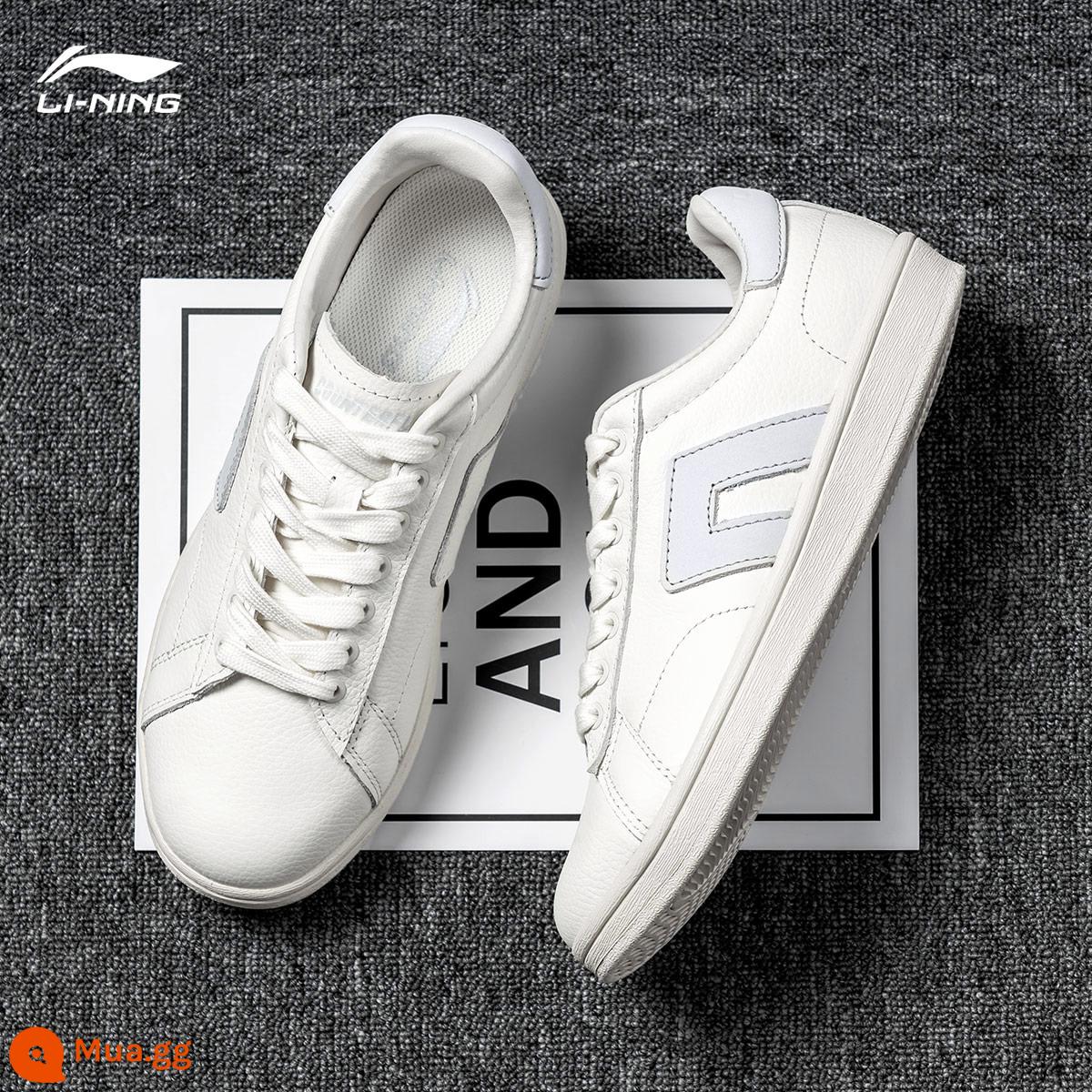 Giày Sneakers Nam Li Ning Thu Đông 2022 Giày Nhỏ Màu Trắng Không Quân Số 1 Cổ Thấp Thời Trang Nam Thoáng Khí Giày Thường - Huyền Nhạc Bạch 2 Lựa Chọn Cơ Bản