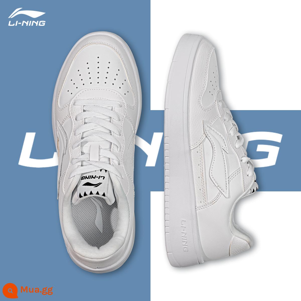 Giày Sneakers Nam Li Ning Thu Đông 2022 Giày Nhỏ Màu Trắng Không Quân Số 1 Cổ Thấp Thời Trang Nam Thoáng Khí Giày Thường - logo sáng tạo màu trắng