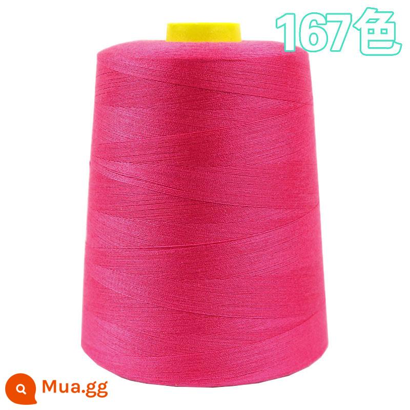 402 đường chỉ may cuộn lớn miễn phí vận chuyển máy may đường chỉ may phẳng đường chỉ chùa sợi đen trắng khoảng 8000 thước sợi polyester chủ đề - Màu đỏ hồng 167 màu