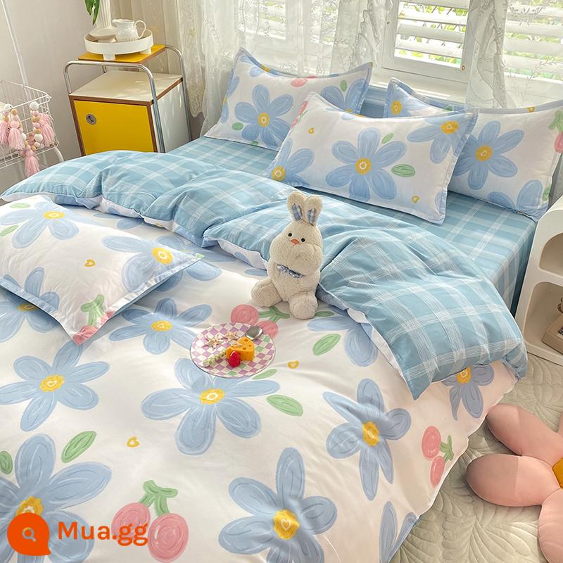 Vỏ chăn đơn mảnh ký túc xá sinh viên đơn 150x200x230 mùa đông giặt nước tinh khiết cotton vỏ chăn đôi chải chăn - Tâm trạng nhỏ [2023 mẫu hoa mới được chủ cửa hàng giới thiệu]