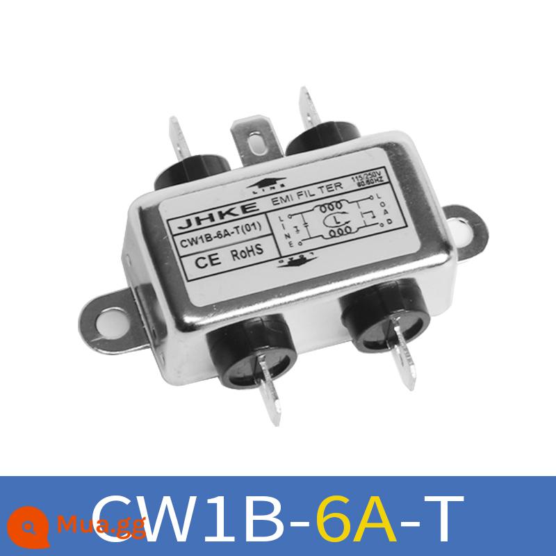 Lọc Điện 220V Ổ Cắm Lọc EMI Chống Nhiễu Âm Thanh Công Suất Máy Lọc Xe Hơi CW1D Bộ Khuếch Đại Công Suất CW2 - CW1B-6A-T