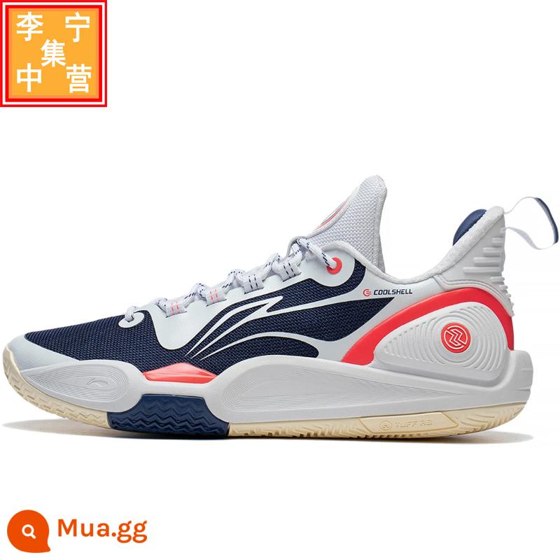 Giày bóng rổ Li Ning 2022 new blitz 9 giày chơi bóng rổ phục hồi nhẹ cho nam ABAS071 ABPT001 - Mã sơn xanh muối biển/trắng tiêu chuẩn ABPT055-2