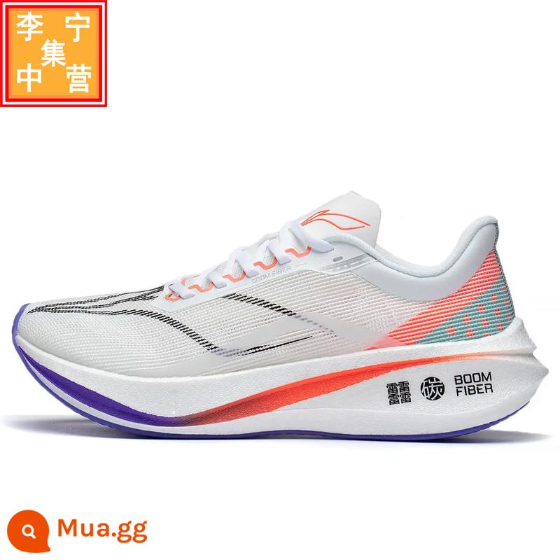 Li Ning 䨻 Công nghệ 23 sức mạnh bay mới 3.0 đàn hồi dệt hấp thụ sốc tích hợp cho nam và nữ 䨻 giày chạy lụa ARMT037 038 - Nữ ARMT038-4 sơn mã Feidian 3