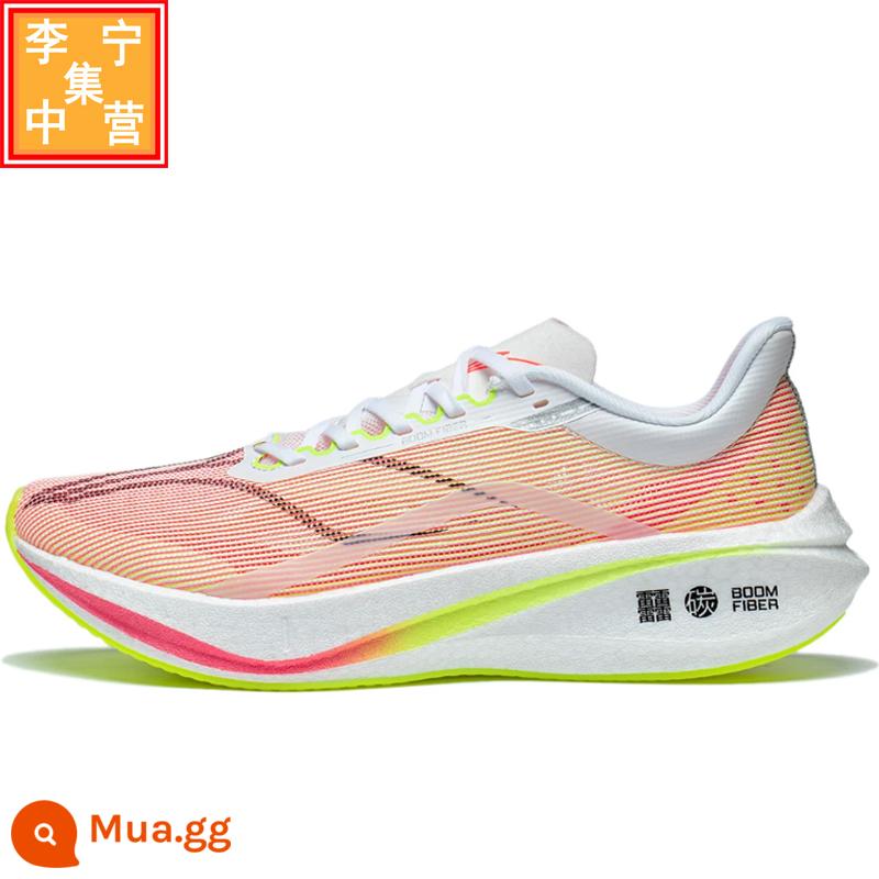 Li Ning 䨻 Công nghệ 23 sức mạnh bay mới 3.0 đàn hồi dệt hấp thụ sốc tích hợp cho nam và nữ 䨻 giày chạy lụa ARMT037 038 - Nữ ARMT038-1 sơn mã Feidian 3