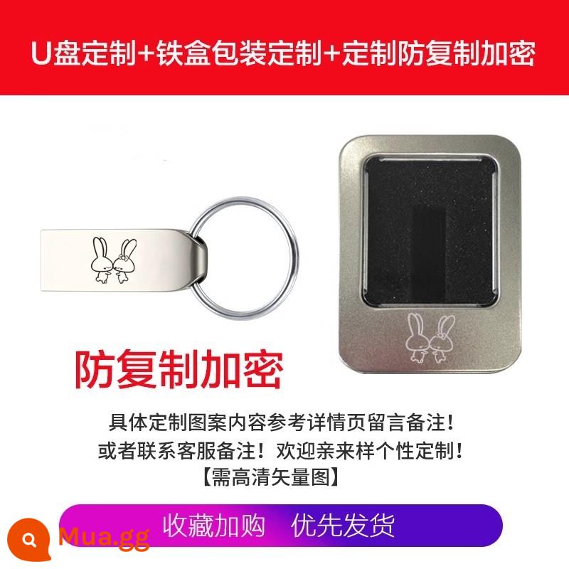 Yêu Nước Ổ Đĩa U 32G Mã Hóa Chống Sao Chép Tùy Chỉnh Chữ LOGO Xác Thực Ổ USB Flash 64G Điện Thoại Di Động máy Tính Ổ Đĩa Flash U268 - Đĩa U bạc + mã hóa chống sao chép + khắc cá nhân đĩa U + khắc bao bì hộp sắt quà tặng