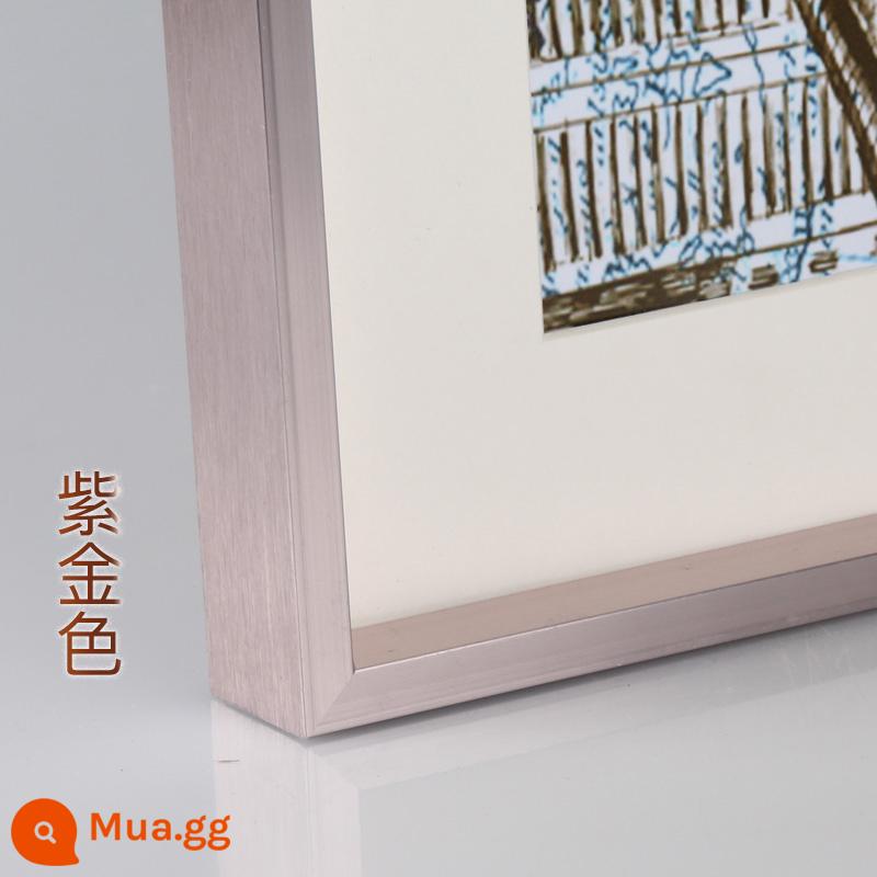 Hanlu phẳng khung ảnh hợp kim nhôm ba chiều khung ảnh poster khung quảng cáo khung treo tường 36 inch khung ảnh khung tùy chỉnh thực hiện - vàng tím