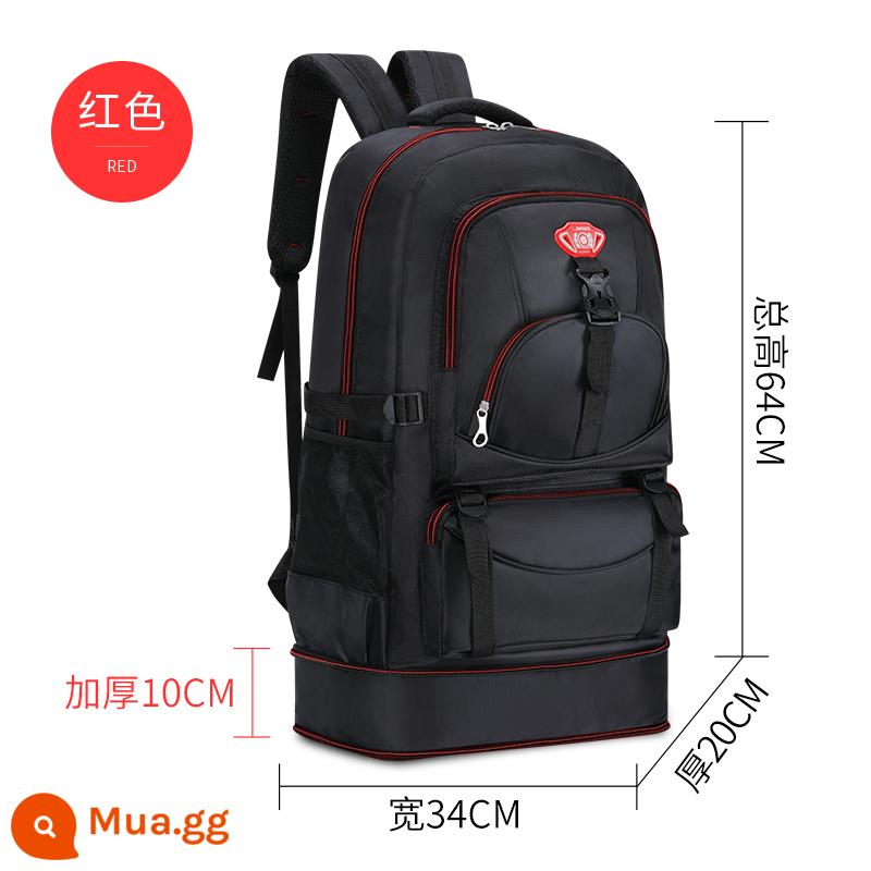 Mới Chống Thấm Nước Ngoài Trời Công Suất Lớn Túi Leo Núi 55L Nam Nữ Đi Bộ Đường Dài Ba Lô 65L Leo Núi Chuyên Nghiệp Ba Lô - Rượu vang đỏ 65 lít 5211 đỏ