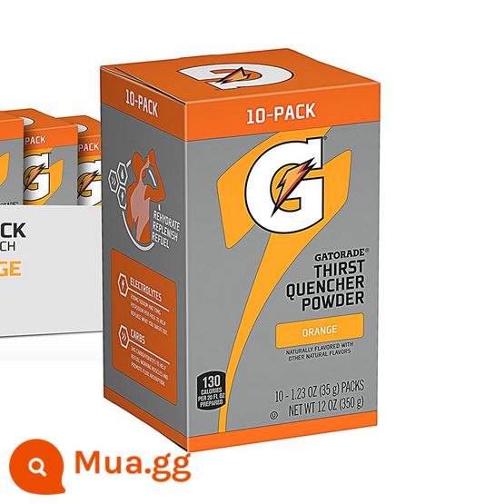 Guoxian Gatorade gửi chai nước uống điện giải rắn thể dục chức năng năng lượng bột hạt không đường - Bao bì di động-Hương cam chuyên nghiệp-350g (35g/que)