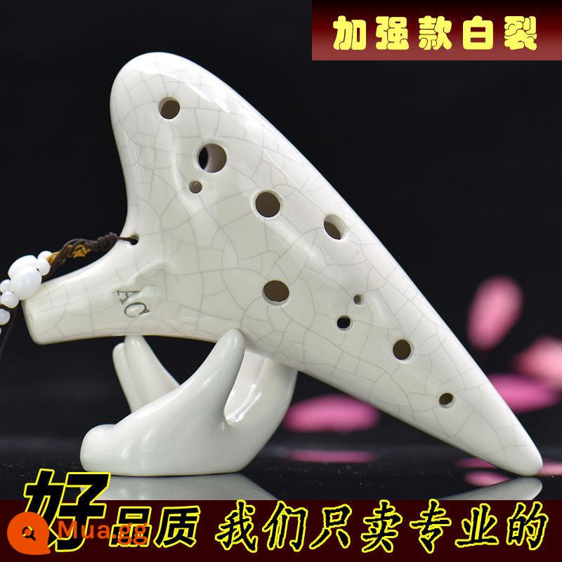 Ocarina 12 lỗ đơn giản dành cho người mới bắt đầu 12 lỗ ac alto C chuyên nghiệp 6 Nhạc cụ học sinh sáo Taoshan 46 - Vết nứt trắng [tăng cường cho người mới bắt đầu] với túi dây buộc hướng dẫn