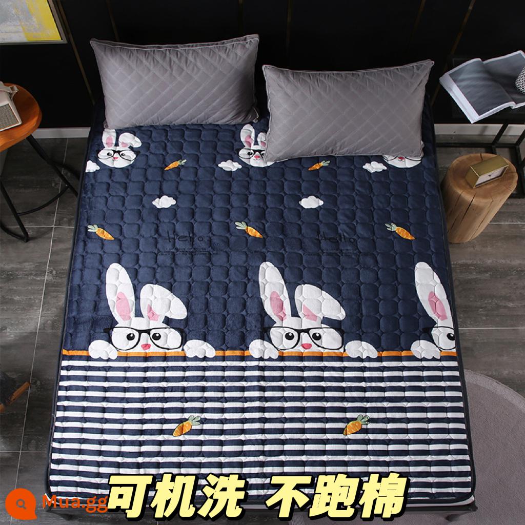 Dày flannel nệm nhà đôi tatami mat ký túc xá sinh viên giường đơn sàn nệm chăn - Thỏ cà rốt [Flannel]