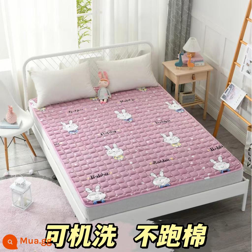 Dày flannel nệm nhà đôi tatami mat ký túc xá sinh viên giường đơn sàn nệm chăn - Thỏ may mắn [Flannel]