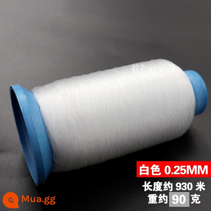 Trong suốt máy may đường chỉ may tay ma thuật vô hình mịn cá sợi tơ vắt sổ quần áo nylon áo cưới cổ áo đánh dấu kim đen - Trong suốt 0,25mm, cuộn khoảng 930 mét