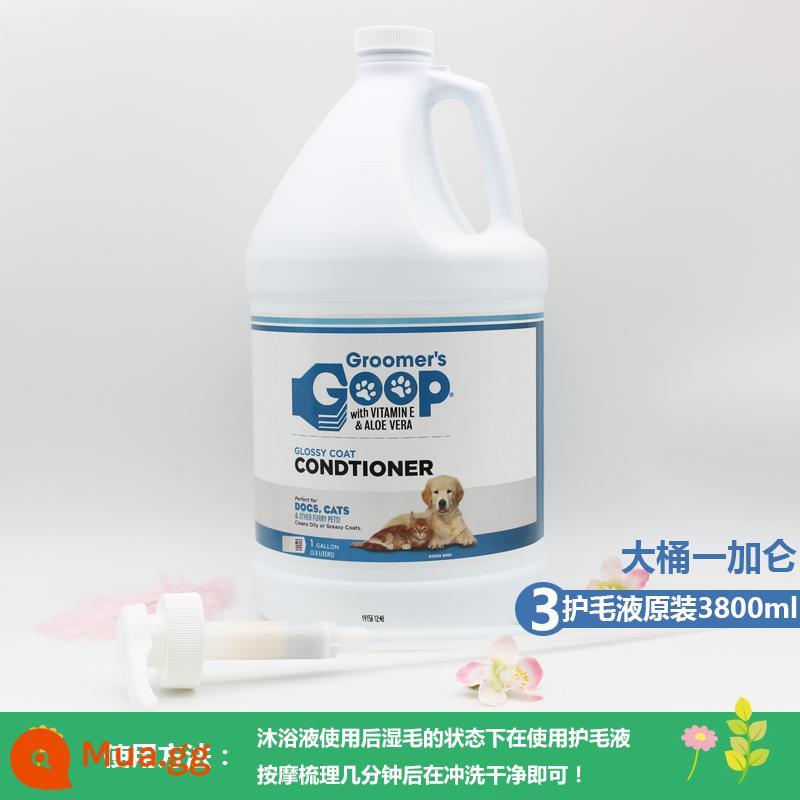 American Goop cat to dầu thuốc mỡ chó cưng nguyên tố chăm sóc lông mèo đến cằm đen dầu tắm dạng lỏng sữa tắm - Dầu Xả Brilliant Xô Lớn 1 Gallon/3800ml