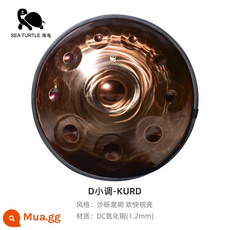 Trống đĩa quay tay chuyên nghiệp handpan tốt Mr. seaturtle (rùa biển) trống không lo nhạc cụ trống lưỡi thép - Easter HDPS-01A Crazy Ngôn Ngữ 10 Âm Thanh (Vàng Đậm)