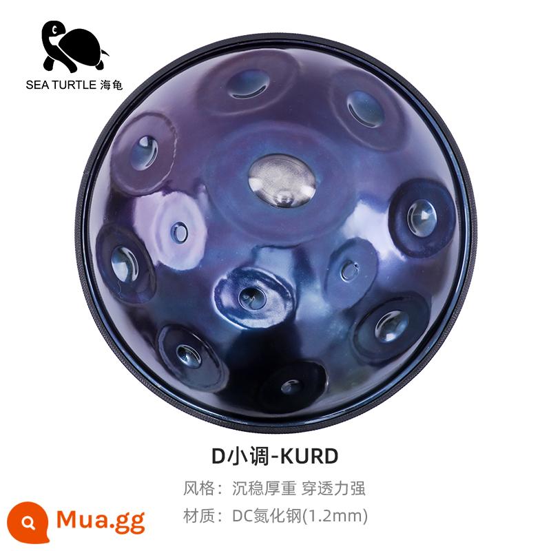 Trống đĩa quay tay chuyên nghiệp handpan tốt Mr. seaturtle (rùa biển) trống không lo nhạc cụ trống lưỡi thép - Phiên bản nâng cao HDPS-02B (12 âm)