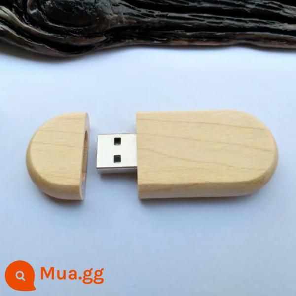 Tùy Chỉnh Đèn LED 32G Gỗ Tre Công Ty Kinh Doanh Tặng Trường Logo Giáo Viên Video Đám Cưới Tốc Độ Cao USB Chữ - Ổ USB đơn hình bầu dục