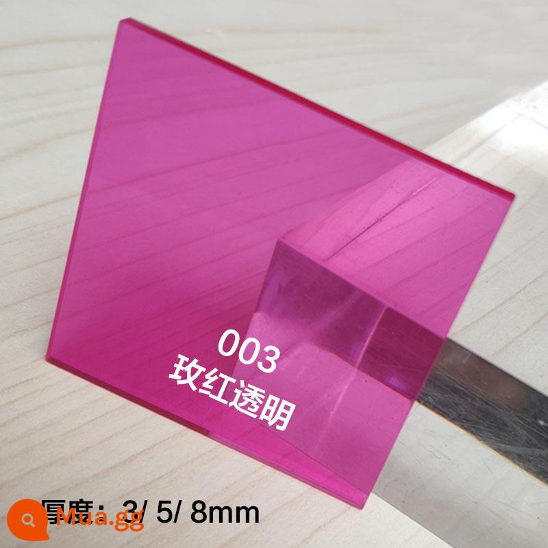 Màu acrylic trong suốt màu plexiglass tấm acrylic tùy chỉnh tấm nhựa màu đỏ vàng xanh xử lý tùy chỉnh - Hoa hồng đỏ và trong suốt