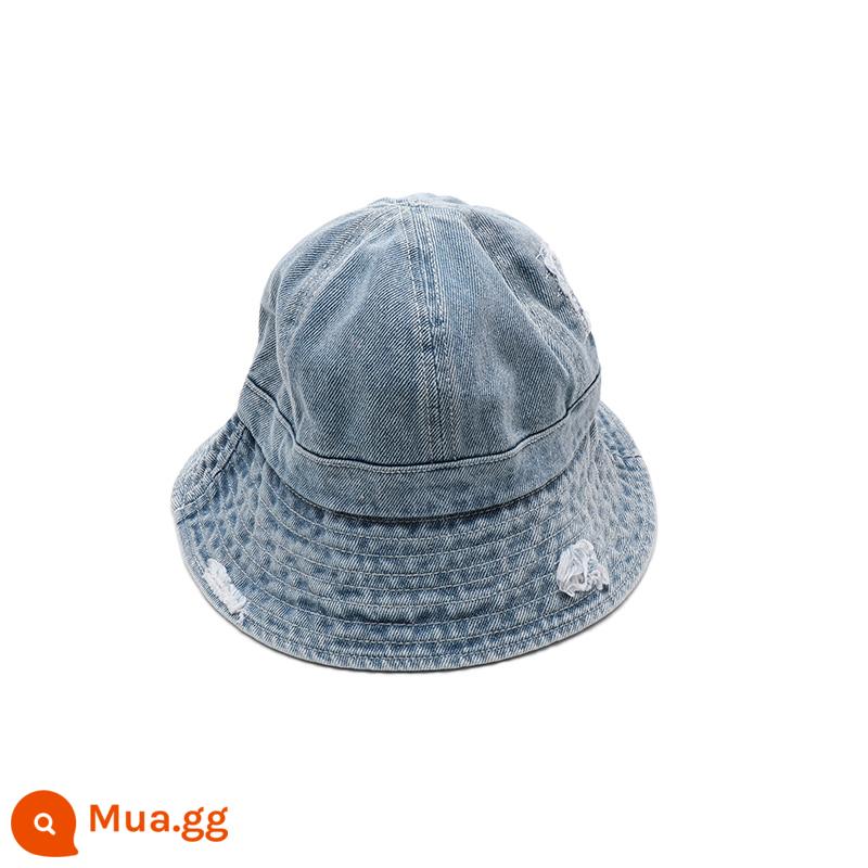 Momoco/Marmica Children Baby Nipsean Sửa chữa tròn mũ vòng 2022 MỚI Đàn ông và Girls Fisherman Hat Tide Cool - xanh nhạt