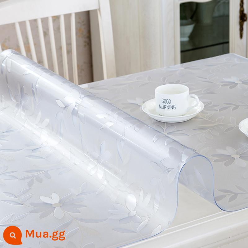 Trong Suốt Thảm Trải Bàn Nhựa PVC Kính Mềm Khăn Trải Bàn Chống Thấm Nước Chống Bỏng Chống Dầu Rửa Không Nhựa Bàn Thảm Máy Tính Để Bàn bộ Phim Bảo Vệ - [Mẫu chống rò rỉ không mùi] Cosmos 1.5 [Có thể tùy chỉnh các góc tròn]@