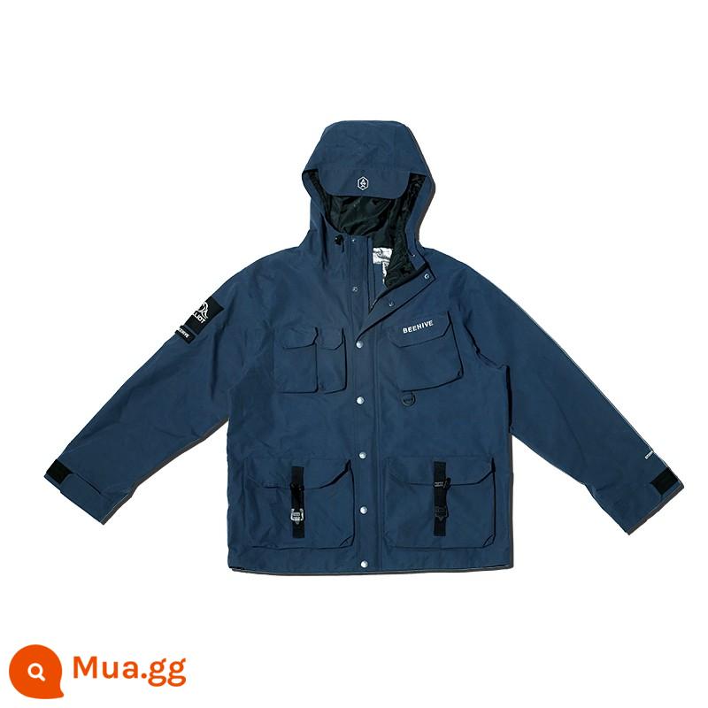 【Fengchao】Percy and Jacket Áo khoác gió chức năng ngoài trời dành cho nữ Áo khoác mùa xuân và mùa thu Quần áo bảo hộ lao động không thấm nước Bộ đồ leo núi gió cho nam - [Phong cách nam] Dòng màu xanh coban/NeochaEDGE