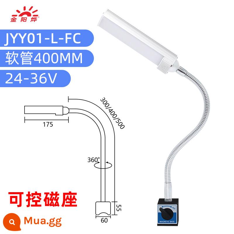 Đèn LED máy công cụ đèn làm việc đèn kẹp từ công nghiệp dây chuyền lắp ráp bàn thao tác thiết bị cơ khí đèn chiếu sáng đèn bàn - Đế từ có thể điều khiển 64 cực đèn LED dài 400mm 24 ~ 36V dây không cần cắm