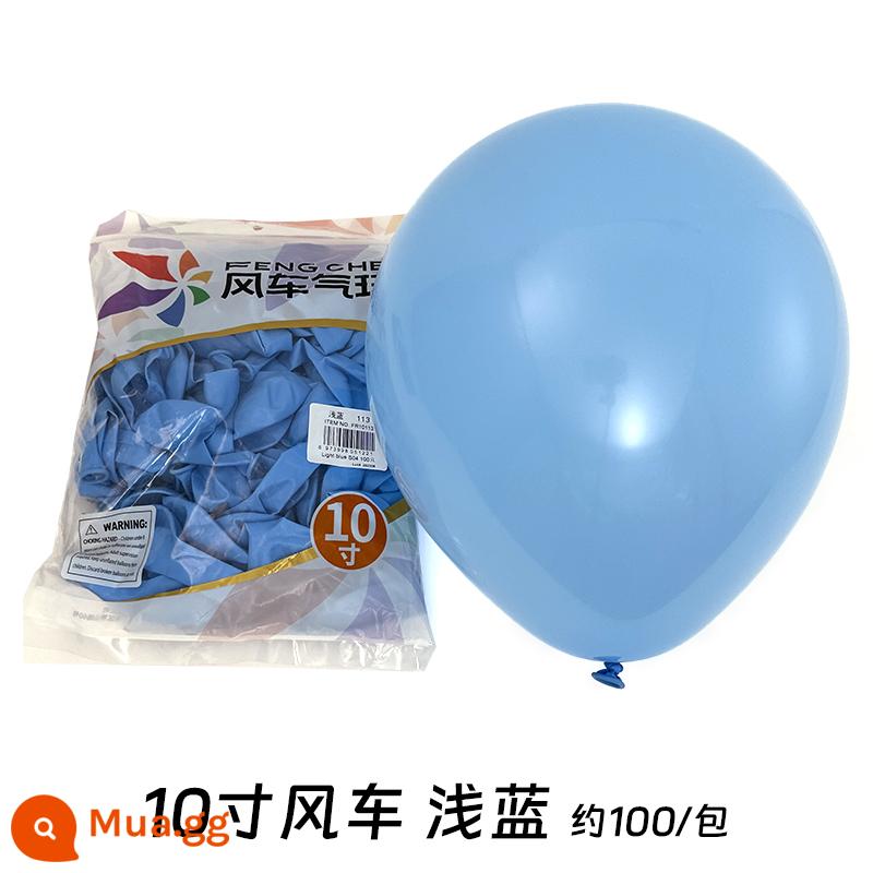 Cối Xay Gió Bóng 10 Inch 2.2 Gram Dày Cao Su Bóng Sinh Nhật Phòng Cưới Trang Trí Đám Cưới Tiếp Liệu - Màu xanh nhạt 100 cái/gói