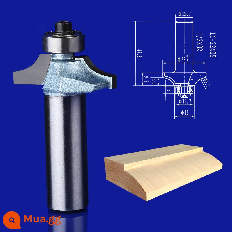 Huhao phi lê dao Minzi dao chế biến gỗ phay cắt khía công cụ cắt tỉa đầu máy R chamfering dao máy khắc chiêng dao - Dao cạnh bàn Huhao 1/2*32MM