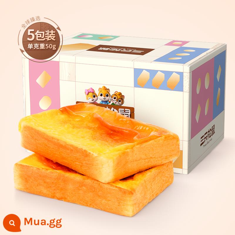 [Three Squirrels_Thick Rock Grilled Cheese Toast 520g] Bánh Ăn Sáng Snack Bánh Thay Thế Bữa Ăn FCL - [Khuyến nghị dành cho người mới sử dụng - Bánh mì nướng phô mai Thousand Rock 250g/hộp] Khoảng 5 gói nhỏ