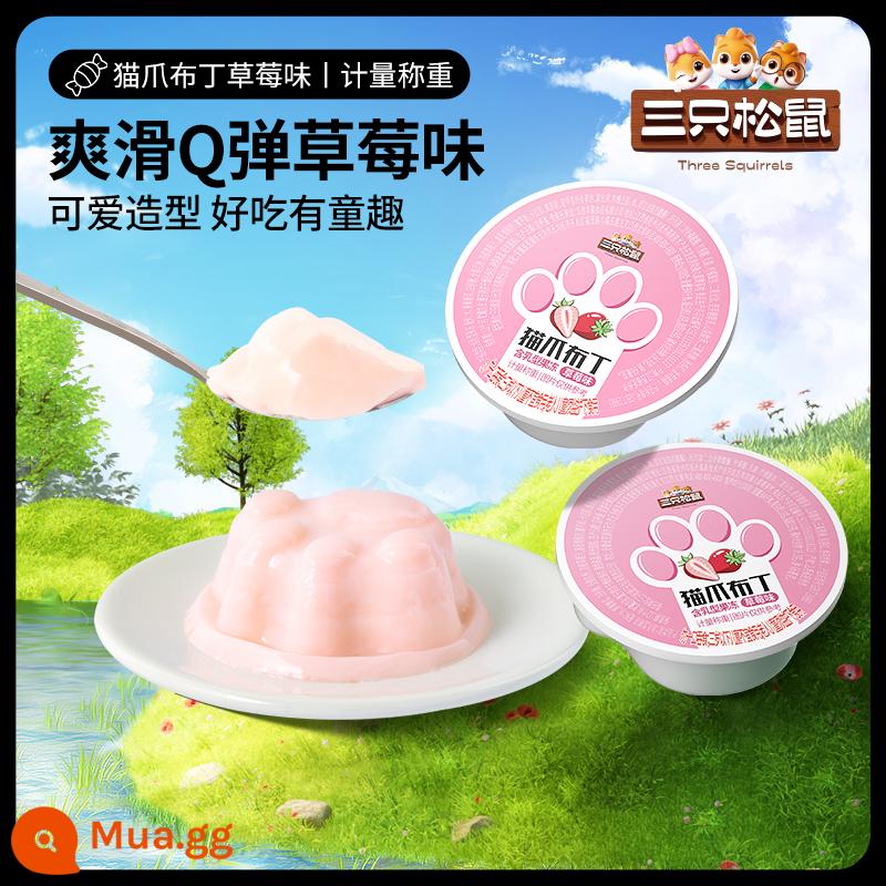 Chọn từ [Ba con sóc_Pudding chân mèo/Hương dâu 77g] Đồ ăn vặt dễ thương hình chú thỏ dễ thương - Bánh Pudding Vuốt Mèo/ Vị Dâu 77g (nên chụp 5 shot)