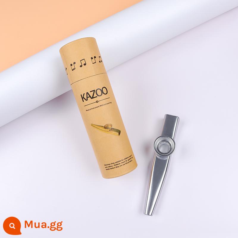 Chuyên nghiệp chơi kim loại Kazoo Kazoo Zuka sáo dễ sử dụng thích hợp guitar nhạc cụ đệm Ukri - Kèn kazoo kim loại (bạc)