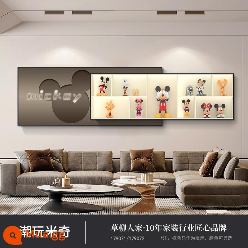 Hoạt hình hoạt hình Tranh trang trí phòng khách Mickey, tranh treo tường nền sofa đơn giản và khí quyển, tranh phủ phòng ngủ cao cấp - 179071/179072 Mickey-A Hợp Thời Trang