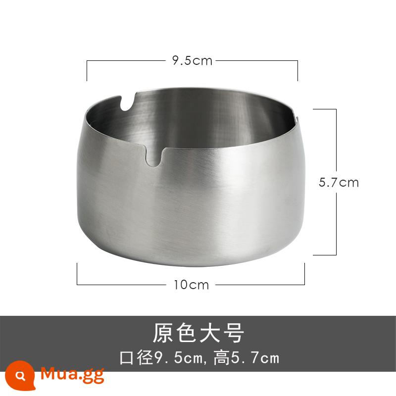 Gạt tàn inox thương mại chống gió thanh lớn Internet cafe phòng ăn khách sạn quà tặng quảng cáo đặc biệt logo tùy chỉnh - Tuba hình trống màu nguyên bản