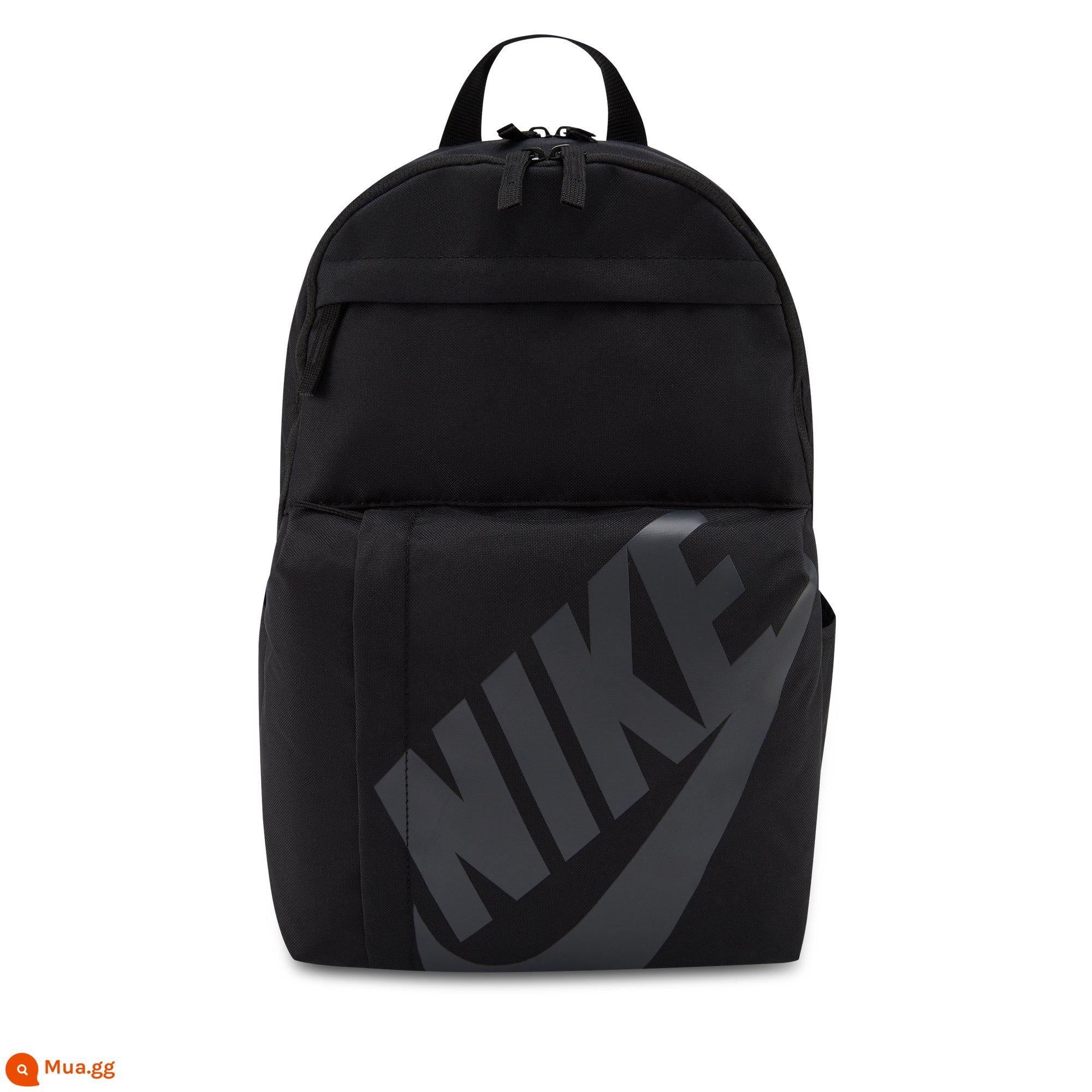 Nike Ba lô chính thức của Nike Ba lô đi học Ngăn đựng túi có khóa kéo Hỗ trợ thoải mái và bền bỉ BA5381 - 010 đen/đen/(đen than)