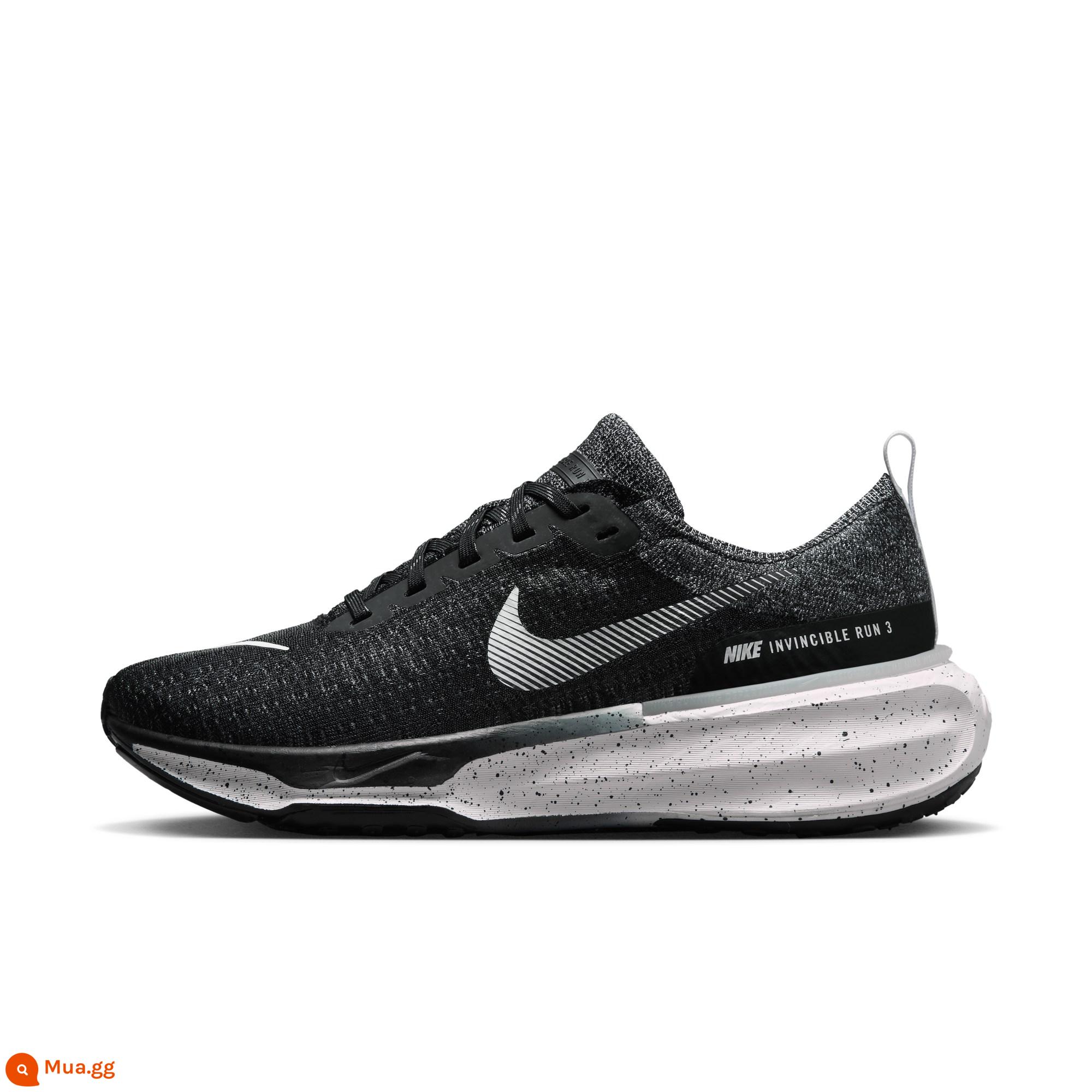 Giày chạy bộ đường trường Nike INVINCIBLE 3 chính thức cho nam mùa đông thoáng khí đệm nhẹ ổn định DR2615 - 002 đen/trắng