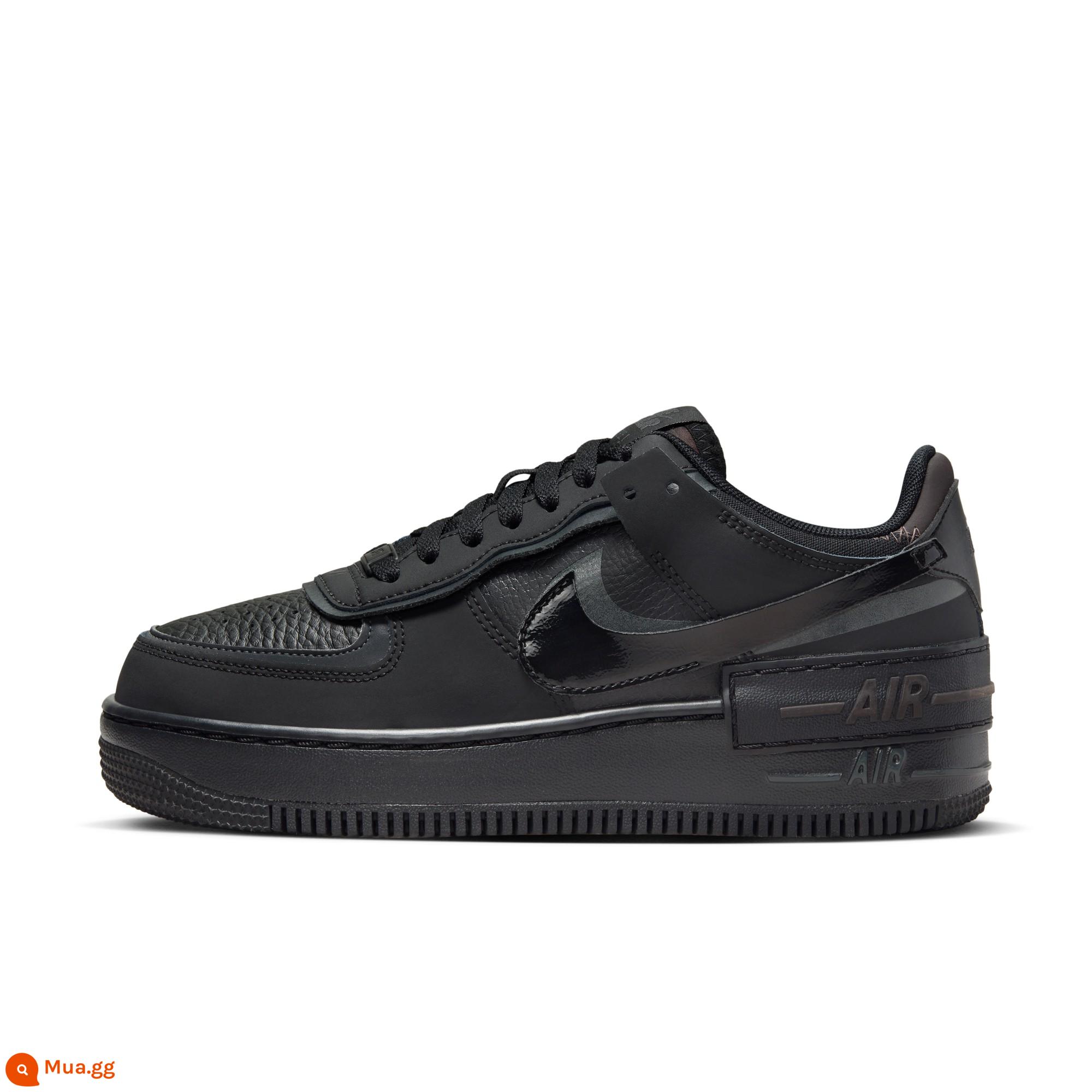 Giày thể thao Nike AF1 SHADOW chính thức dành cho nữ Air Force One giày thể thao mùa xuân màu xám FB7582 - 001 đen/đen/đen than/nâu nhung