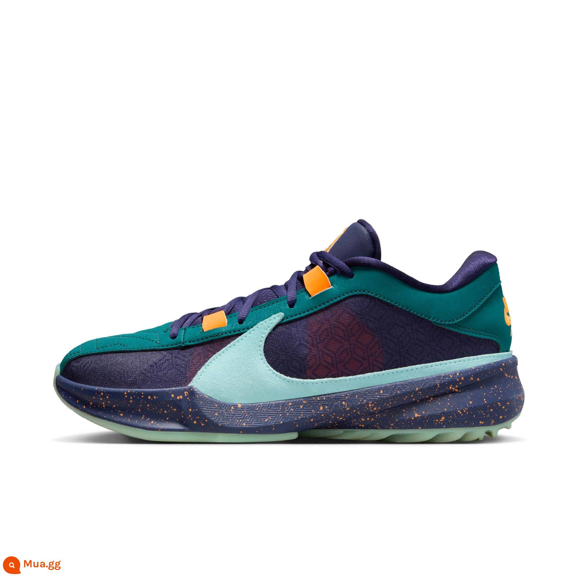 Nike Nike chính thức FREAK 5 Giày bóng rổ nam Nike Antetokounmpo thực tế mùa đông chống xoắn DX4996 - Geode mòng két/xanh ngọc lục bảo/tím mực/cam Hà Lan/đào băng (DX4996-300)