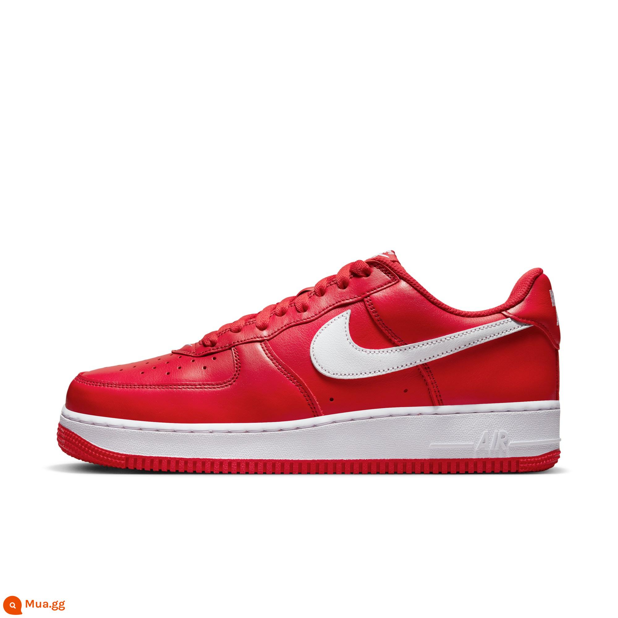 Nike Giày thể thao nam cổ thấp Nike AIR FORCE 1 chính thức của Nike Giày thể thao đế cao su Air Force One FD7039 - 600 trường đại học đỏ/trắng