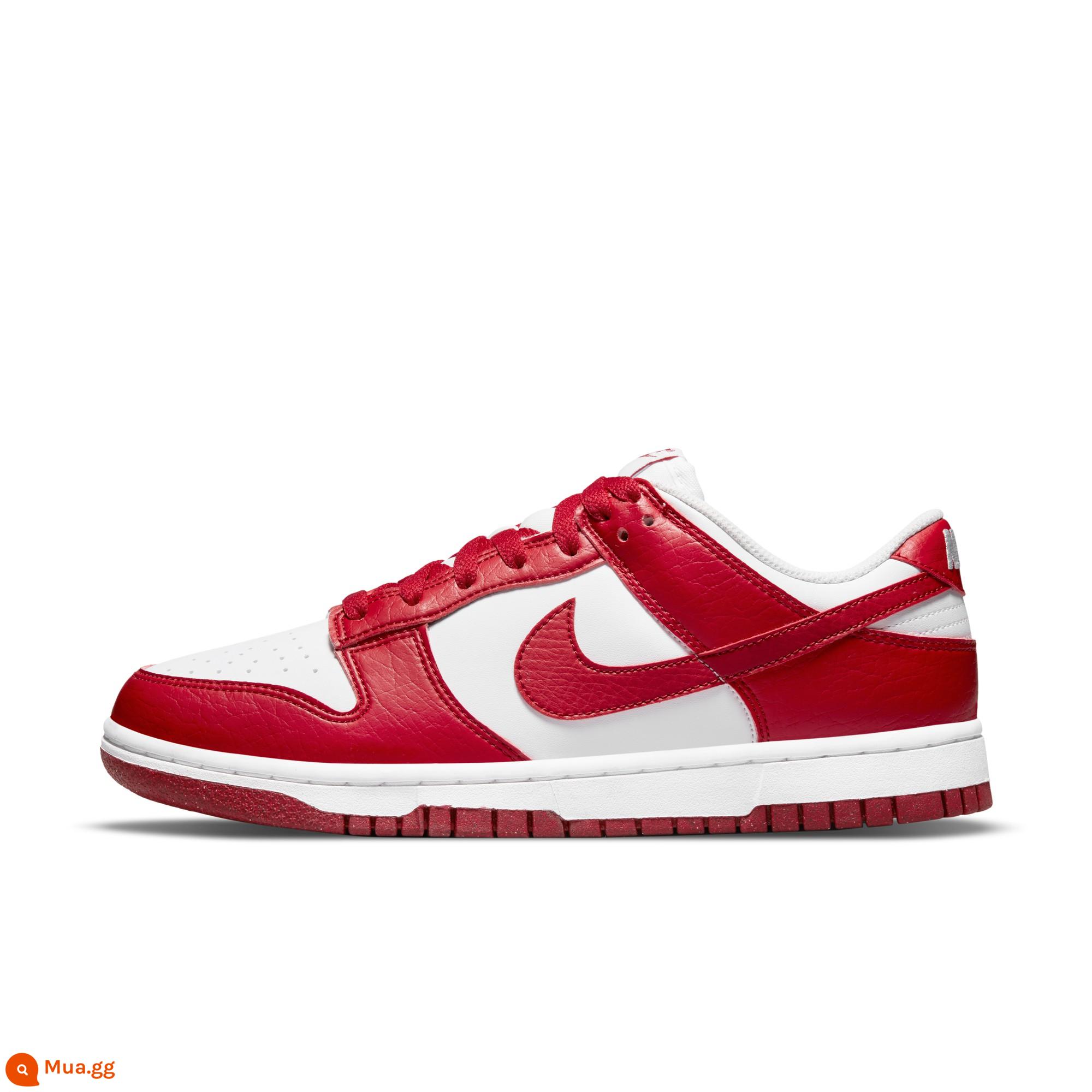 Giày thể thao nữ Nike DUNK LOW chính thức Giày thể thao đệm cổ điển đế cao su lò xo cổ thấp DN1431 - 101 trắng/đỏ thể hình