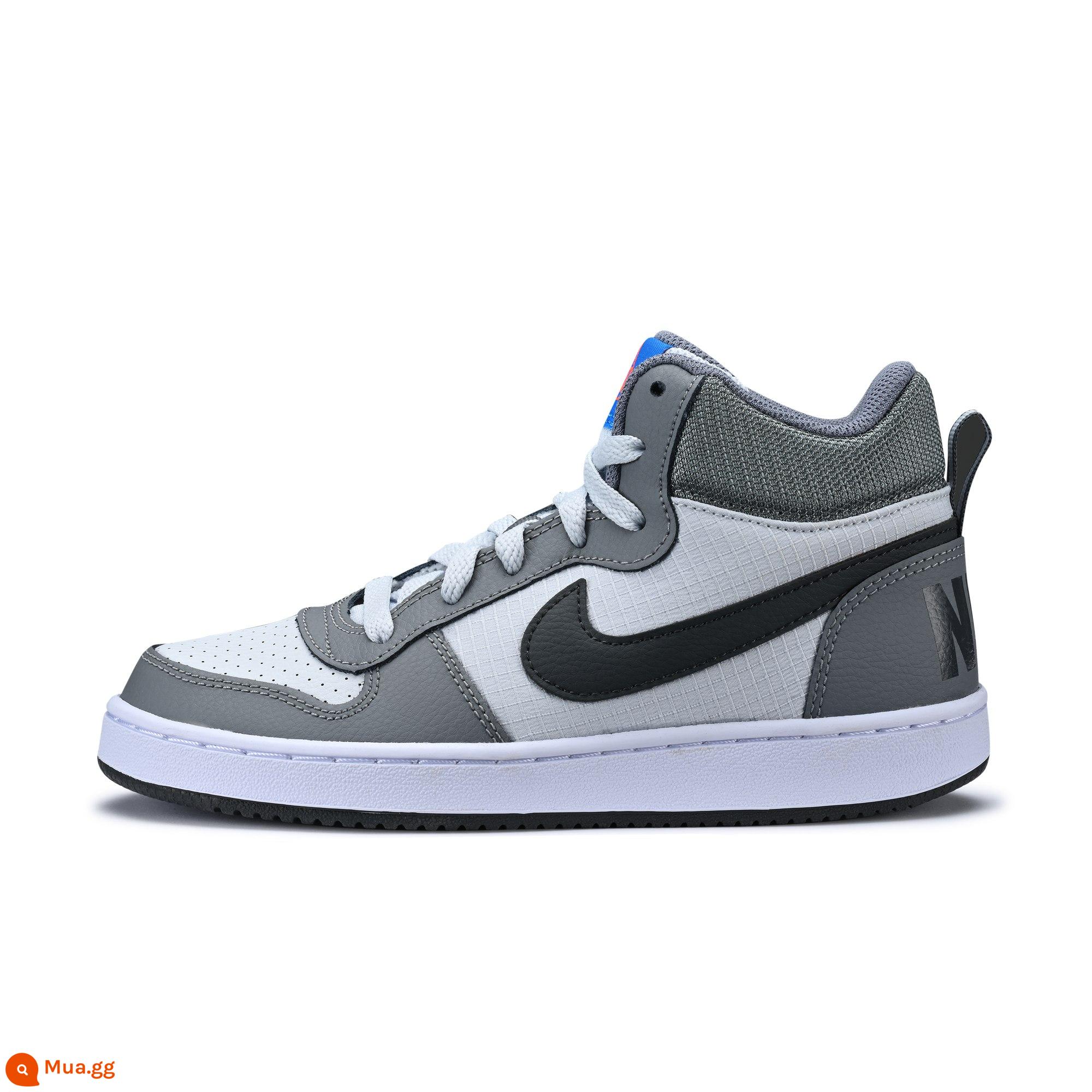 Nike Nike chính thức cho bé trai COURT BOROUGH MID giày thể thao trẻ em cỡ lớn ống giữa mùa đông 839977 - 009 xám lạnh/đen than/vàng trắng/xanh trong