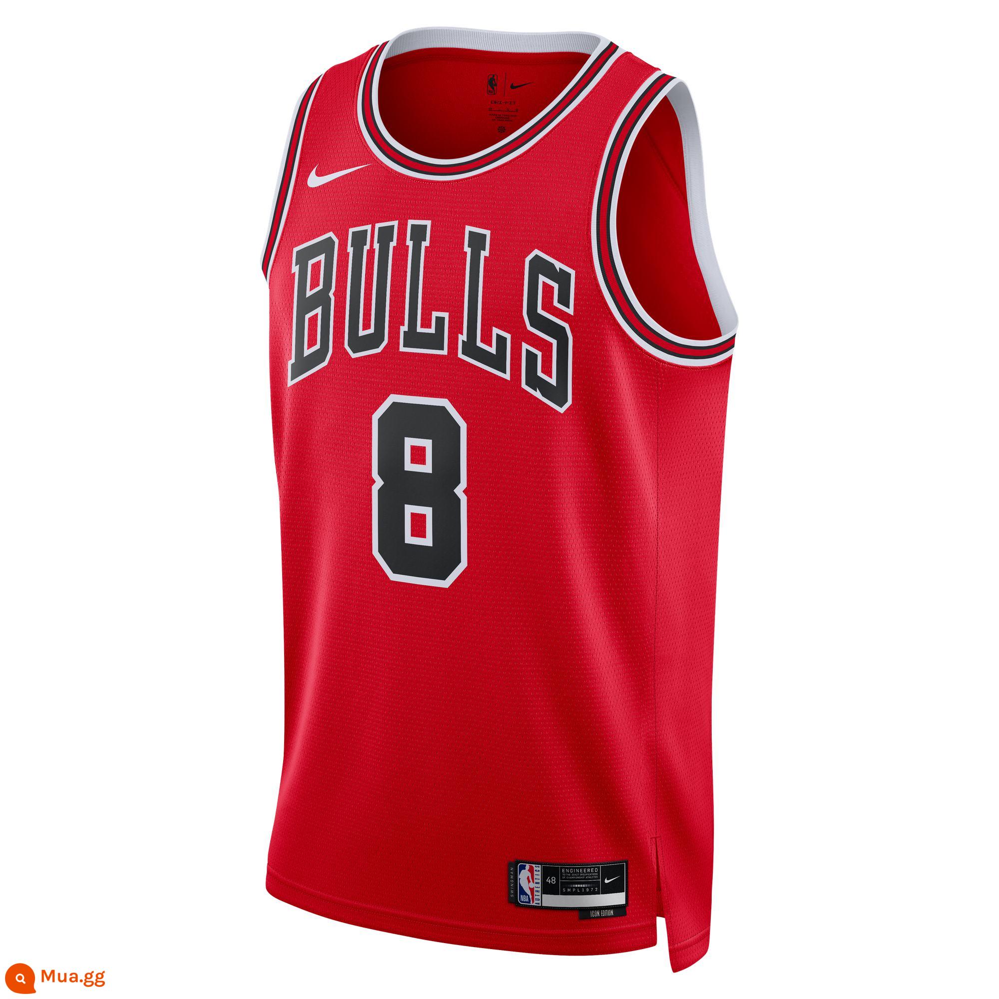 Nike Nike Official Mùa giải 2022/23 Chicago Bulls DRI-FIT NBA Áo thi đấu nam DN2000 - Đại học 657 Đỏ/Zach LaVine