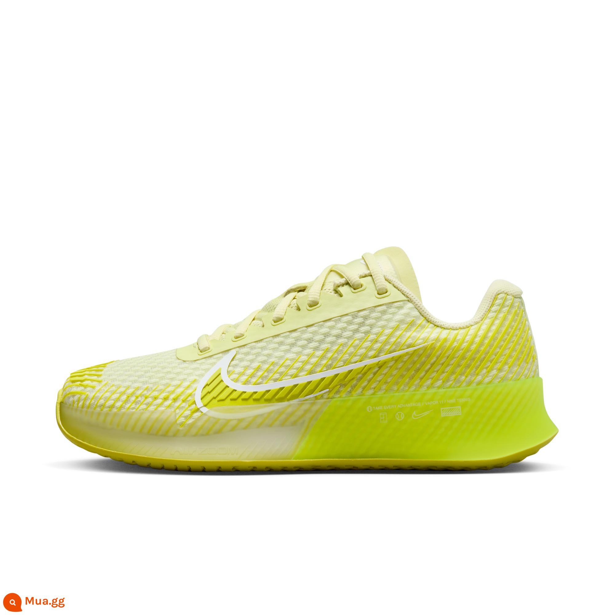 Nike Nike Official Giày tennis nữ NIKE ZOOM VAPOR 11 HC DR6965 - 300 màu xanh lá cây tươi sáng/trắng/vàng điện áp cao/vàng huỳnh quang