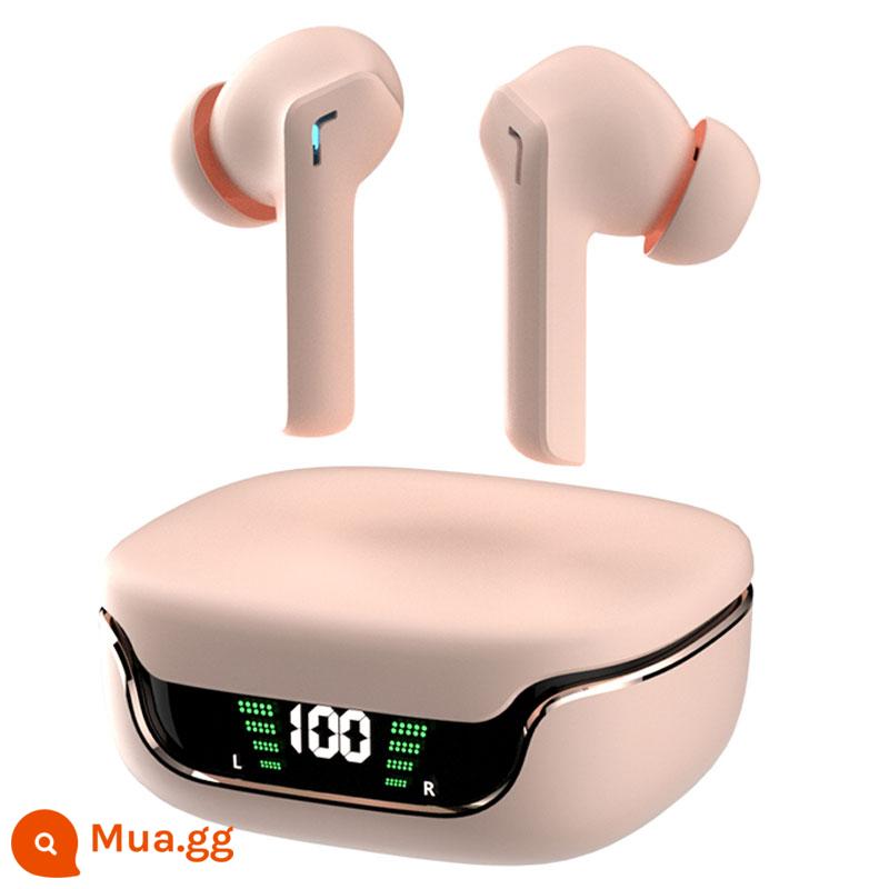 Tai nghe Bluetooth không dây loa siêu trầm chất lượng cao trò chơi chạy thể thao mini cho Apple Huawei Samsung Xiaomi - Màu hồng cao cấp bass Flagship màu hồng