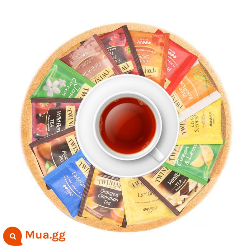 Twinings Downing gia đình giàu có Trà đen Earl Grey 25 miếng trà đen túi lọc phong cách Anh trà chiều trà sữa nướng đặc biệt - [Tangning Full Hương Vị 17 Túi Trà Kết Hợp]