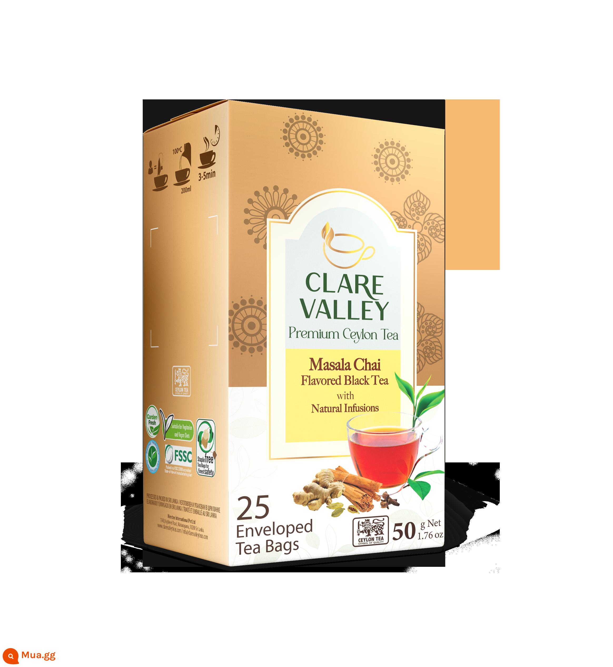 Trà đen túi lọc Richard Trà gia vị Ấn Độ Trà Masala Chai Trà sữa kéo Masala Ấn Độ đặc biệt - Thung lũng Clare [Trà Masala]