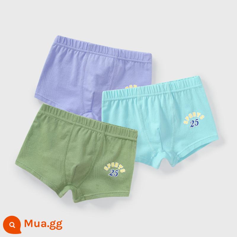 Quần lót bé trai Youbeiyi cotton nguyên chất trẻ em quần boxer trẻ em vừa và lớn quần đùi trẻ em quần bé không kẹp mông - Tổ hợp số (3 gói)